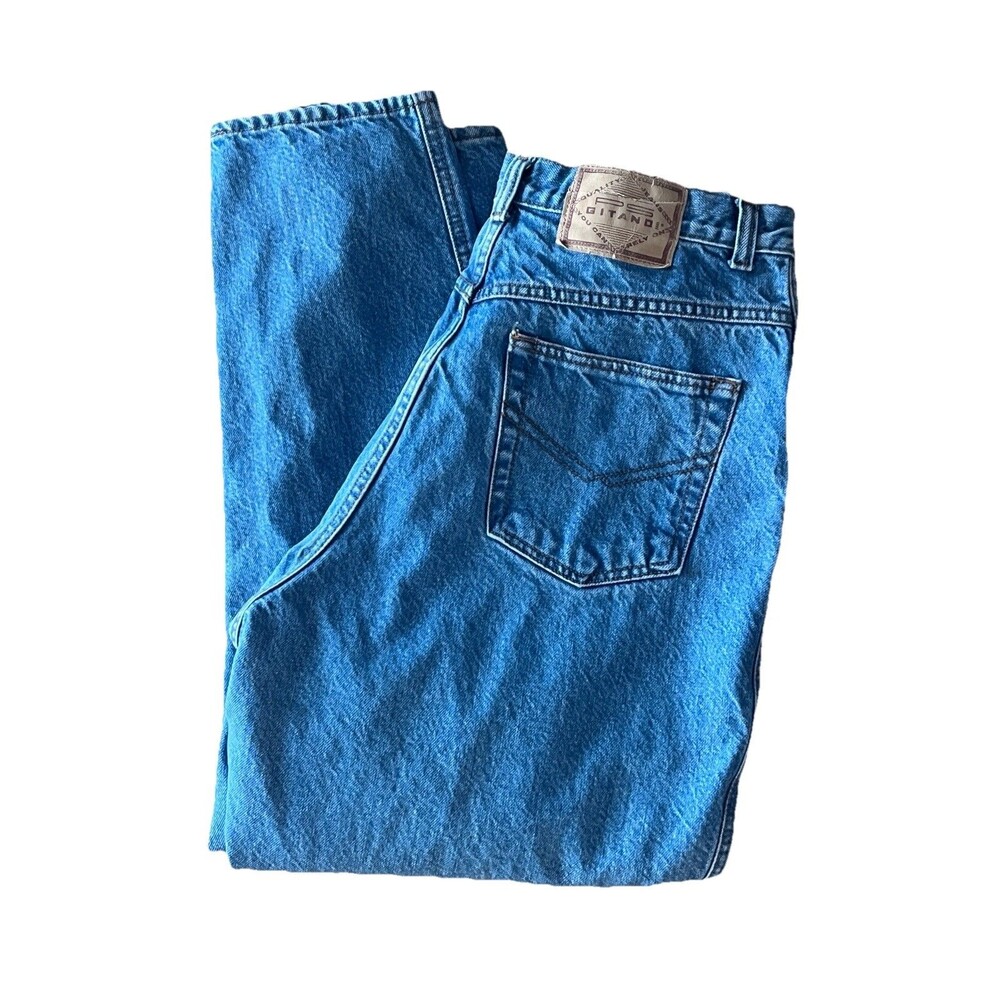 Vintage PS Gitano Jeans Womens 18W Short Blue Medium Wash High Rise Tapered 90s